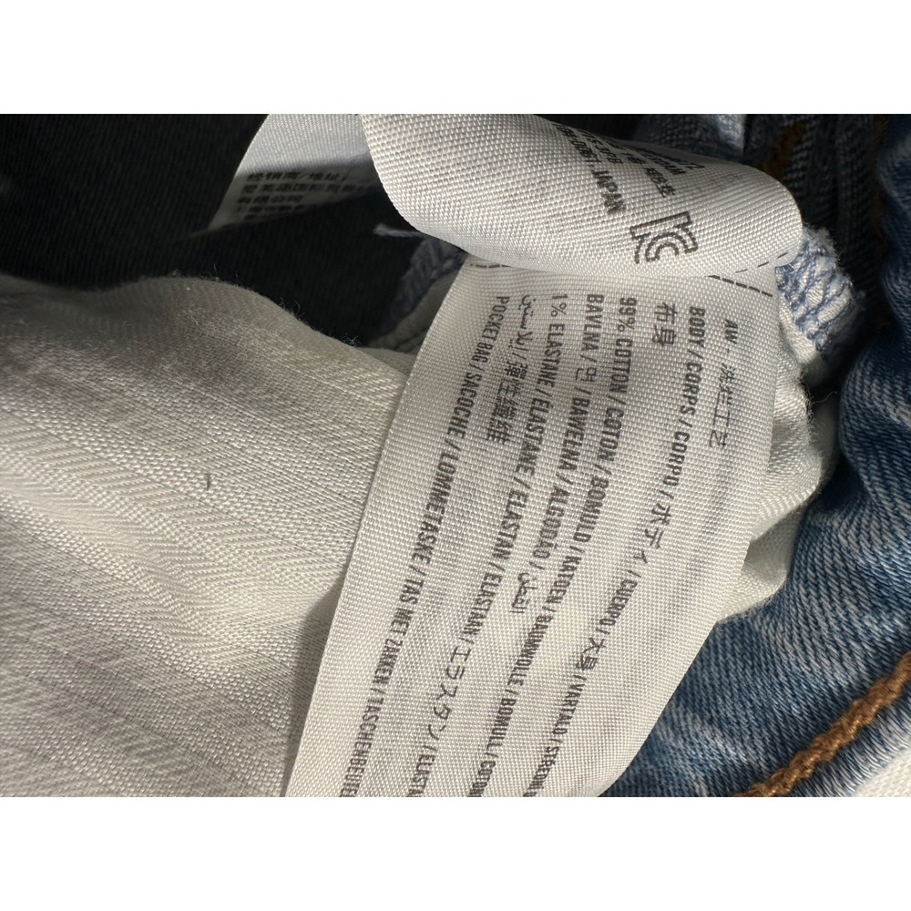 Abercrombie & Fitch The 90s Relaxed Jean High Rise Wide Leg Cuffed 26 2R Blue - Picture 5 of 8